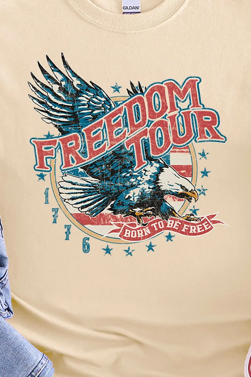 Vintage Freedom Tour Short Sleeve Relaxed Fit T-Shirt