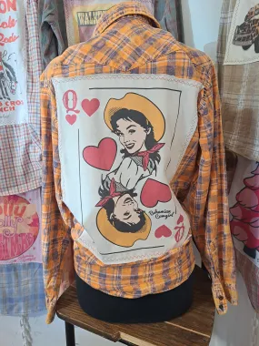 Vintage Patch Flannel - Queen of Cowgirls - WS