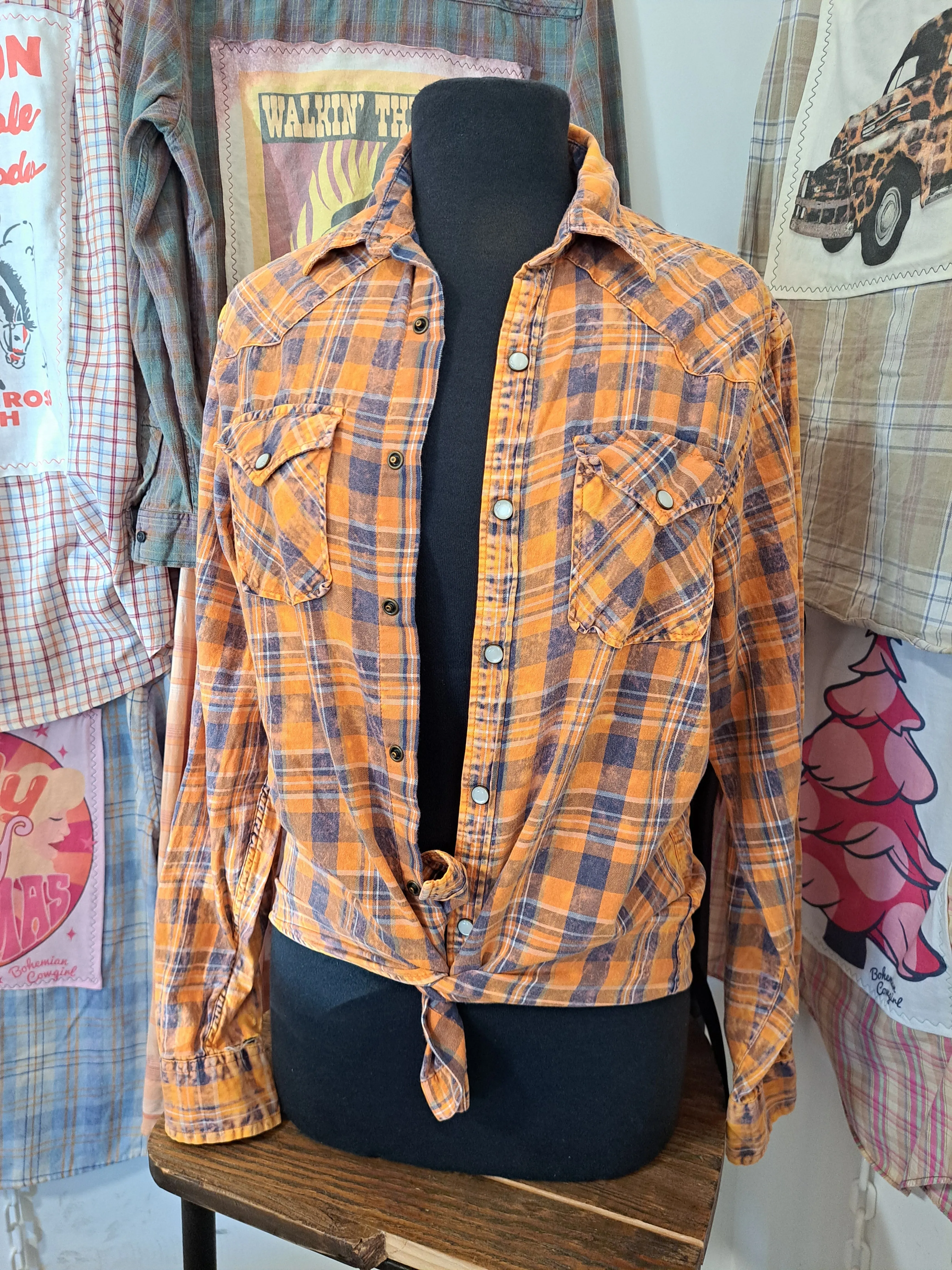 Vintage Patch Flannel - Queen of Cowgirls - WS