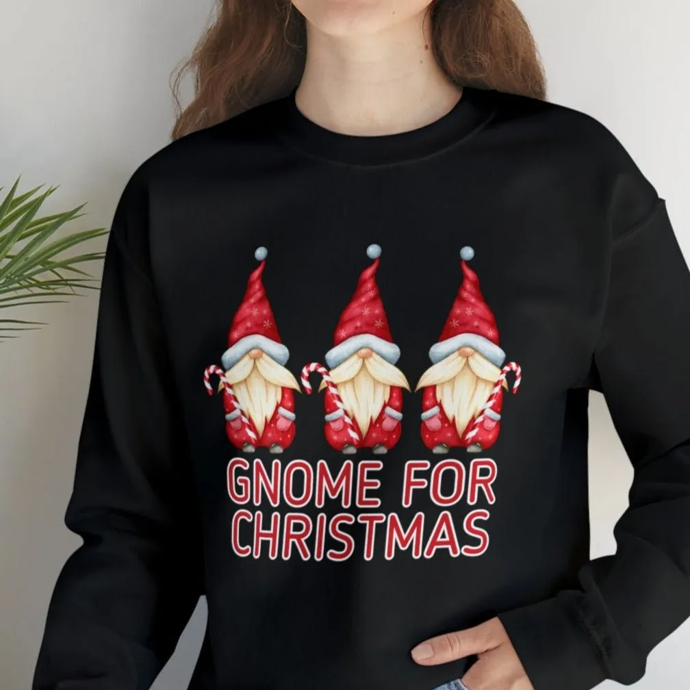 Women's 'Gnome for Christmas' Sweatshirt - Festive Holiday Gnomes Design