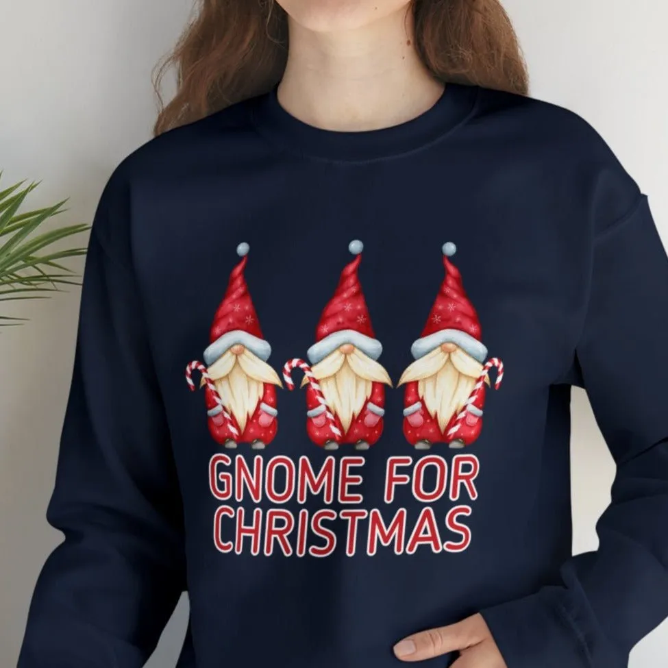Women's 'Gnome for Christmas' Sweatshirt - Festive Holiday Gnomes Design