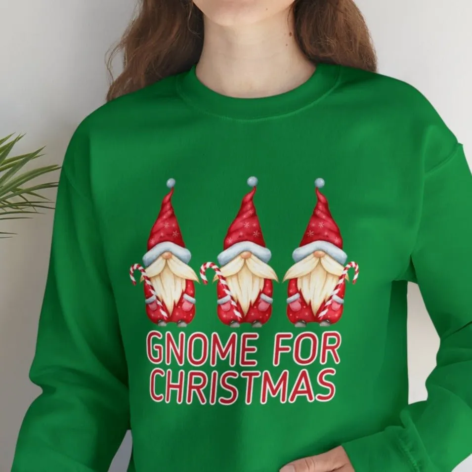 Women's 'Gnome for Christmas' Sweatshirt - Festive Holiday Gnomes Design