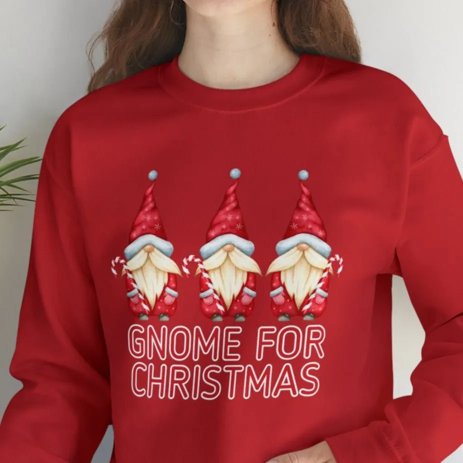 Women's 'Gnome for Christmas' Sweatshirt - Festive Holiday Gnomes Design