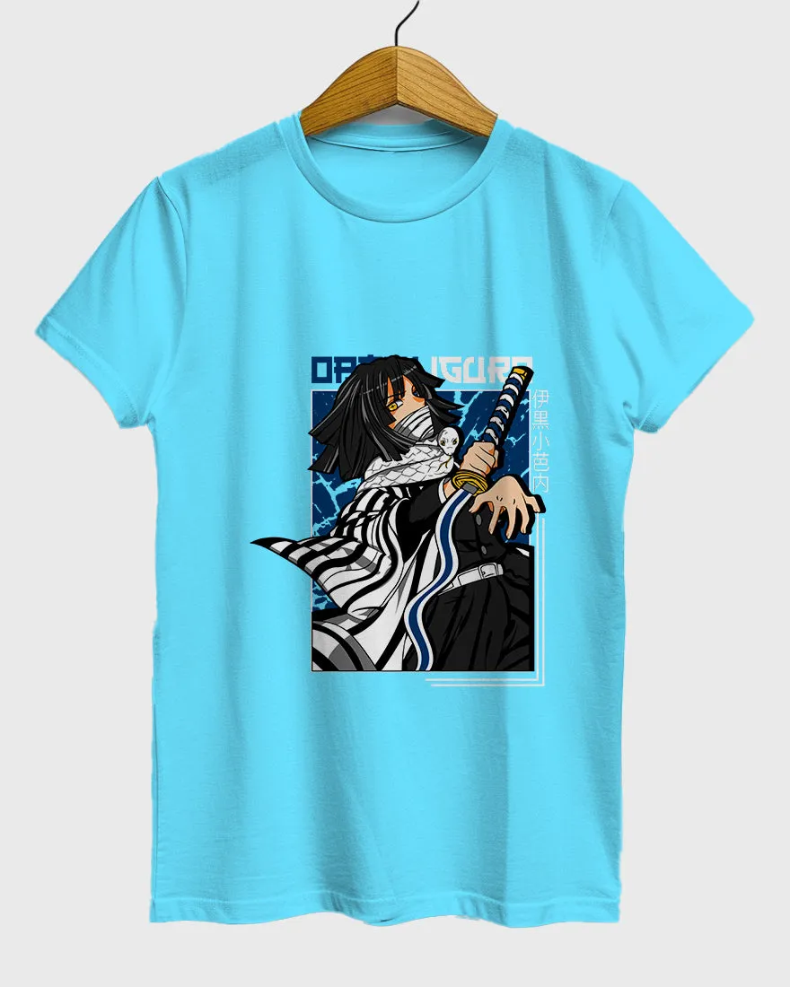 Womens Relaxed Fit TShirt Anime Demon Slayer Iguro