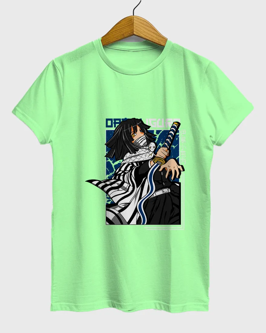 Womens Relaxed Fit TShirt Anime Demon Slayer Iguro