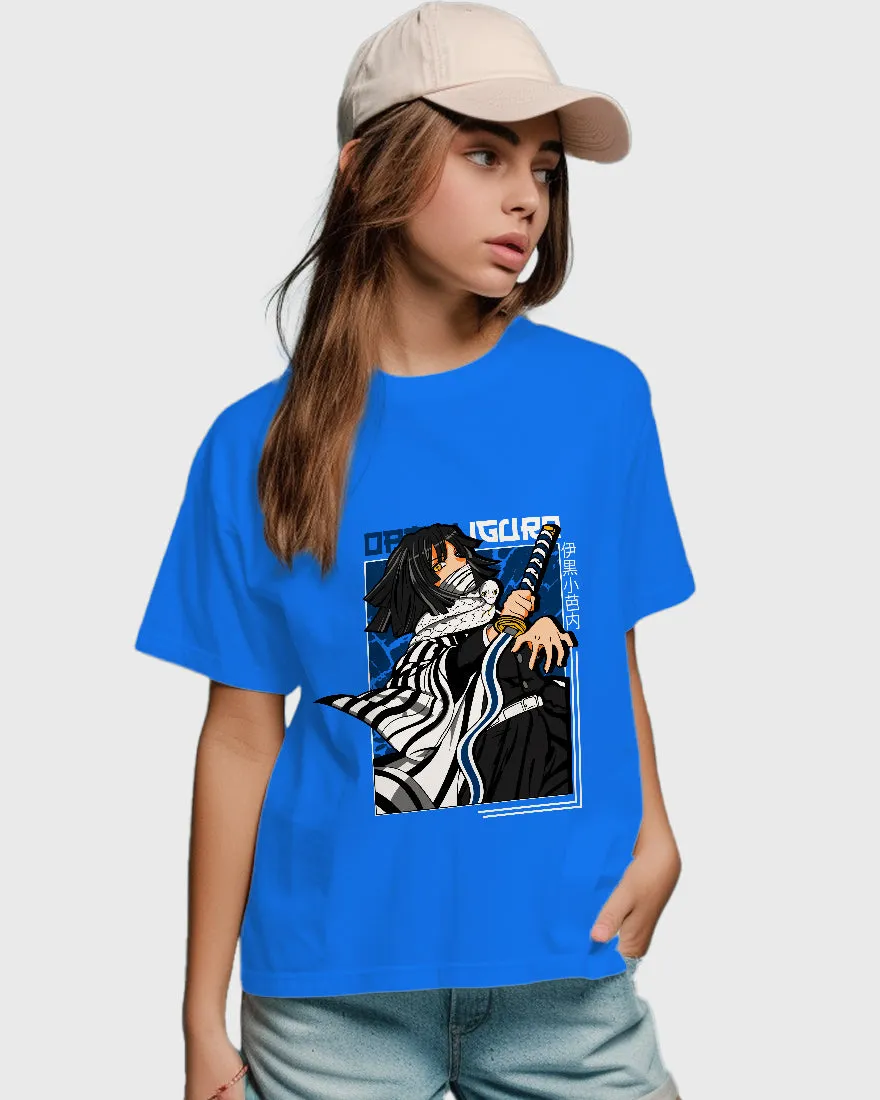 Womens Relaxed Fit TShirt Anime Demon Slayer Iguro