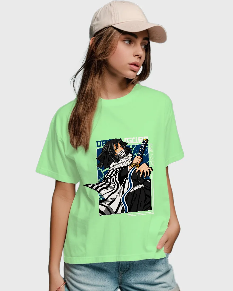 Womens Relaxed Fit TShirt Anime Demon Slayer Iguro